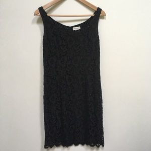 Ann Taylor Black Lace Sheath Dress